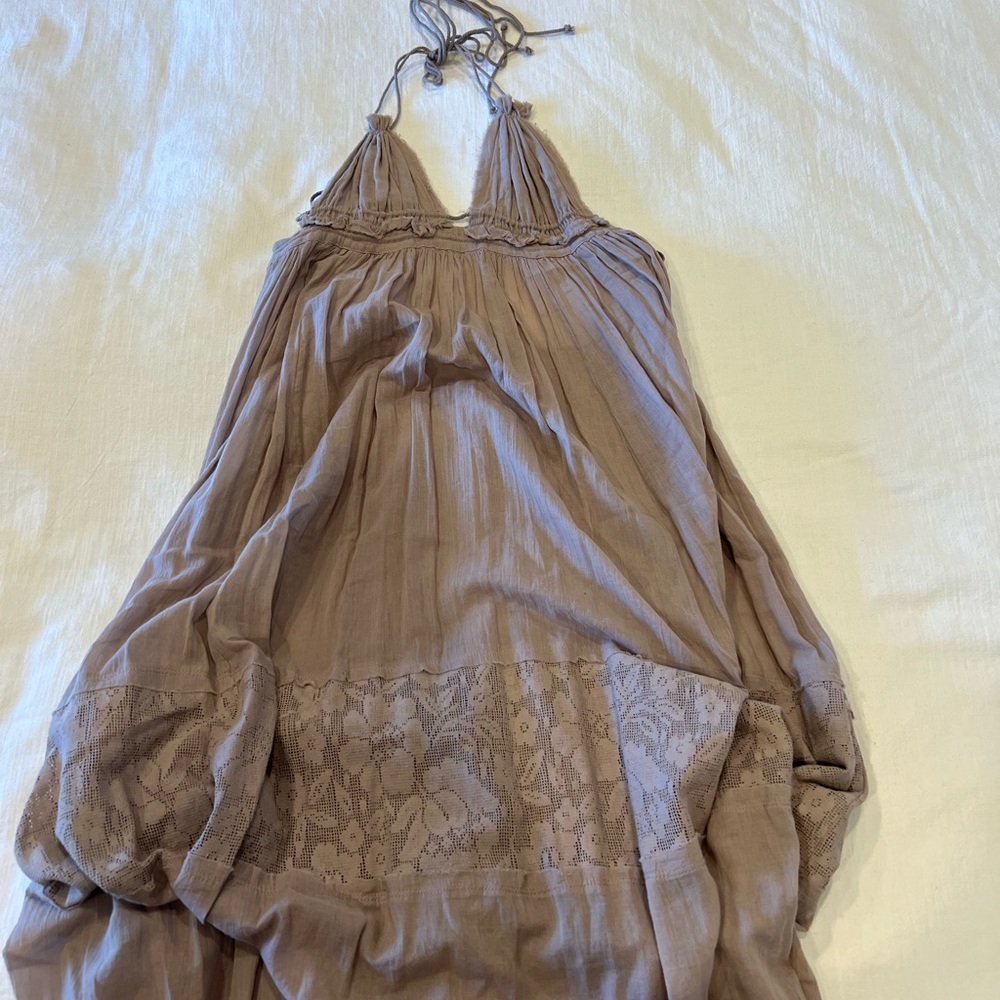 Free People triangle halter maxi dress